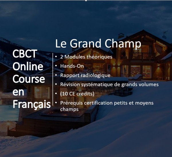 Certification CBCT Part 2 Course Online in French. La certification grand champ! (Online)